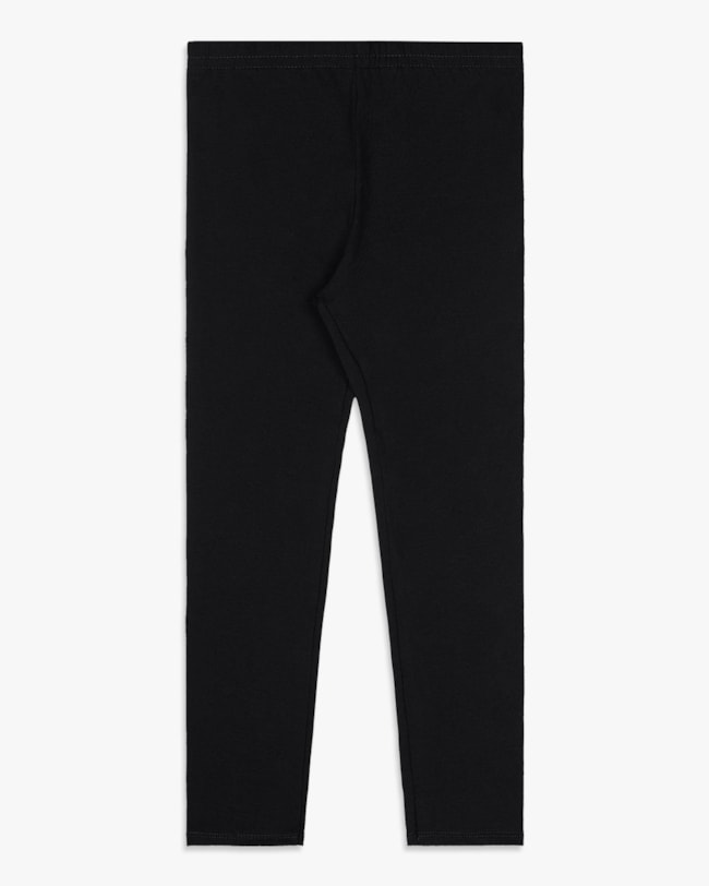 Legging Básica Infantil Menina em Malha Cotton - Kely Kety - Preto-39f90a4a-0690-43c7-be6a-ed9093a5a8b9