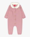 Macacão Bebê Menina Manga Longa em Tricô - Kely Kety - Rose-ef094344-fe57-414c-9897-cde5bdec39df