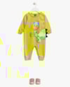 Macacão Bebê Menino Manga Longa com Estampa Interativa - ReiRex - Verde-e106831b-3204-4ccc-8778-8a1d590525f8