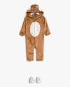 Macacão Bebê Menino Manga Longa Interativo em Pelúcia - ReiRex - Marrom-8dff2f57-61bd-40bb-84f1-071cbeb12edb