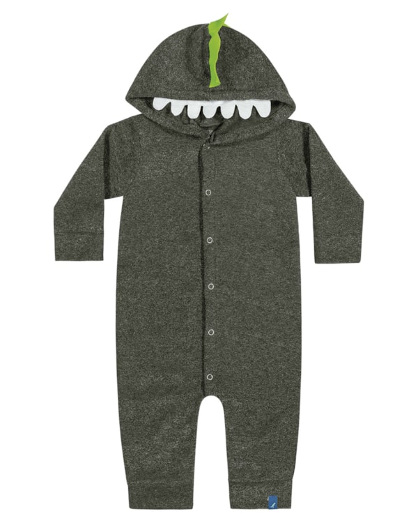 Macacão Blouclé Bebê Menino ReiRex com Capuz Interativo