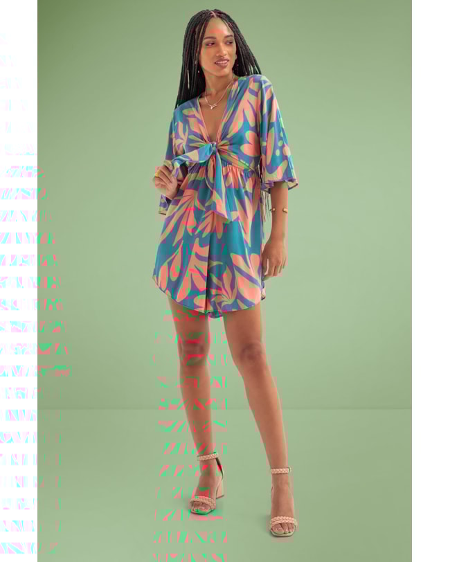 Macacão Curto Estampado Cereja Rosa-462c865a-6581-4c93-97a2-8cdf2cb5d83a