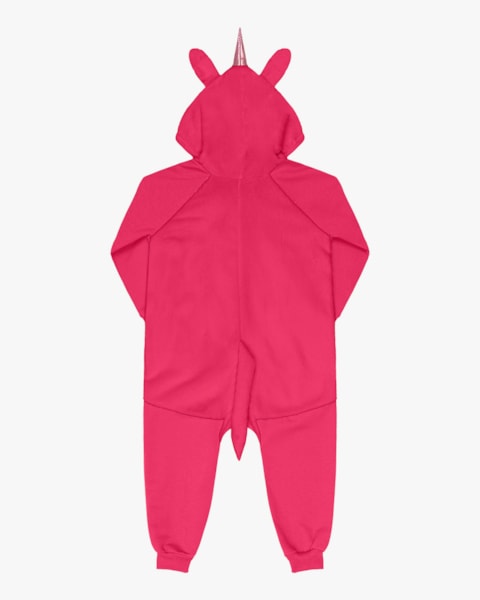 Macacão Infantil Menina Unicórnio Kely Kety - Rosa