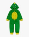 Macacão Infantil Menino Dinossauro em Pelúcia - ReiRex - Verde-42432213-b923-46ea-8b41-478a519bab55