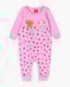 Macacão Longo Bebê Menina em Moletom Estampado - Kely Kety - Rosa-a4e81cb3-f196-431f-b06d-be94d8a34c07