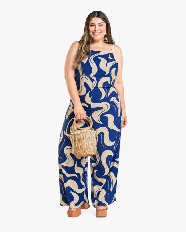 Macacão Longo Estampado Plus Size Cereja Rosa-f9424cbf-744f-4244-aed8-0eb96e035e99