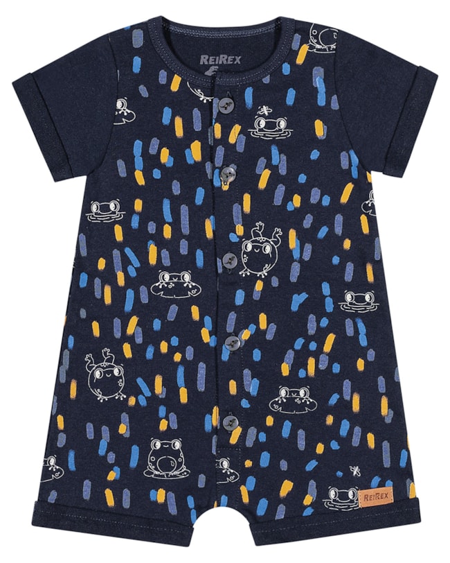 Macaquinho Bebê Estampado Menino ReiRex Oxford-e9e7e33d-5e7f-42de-bb9e-f41af096582b