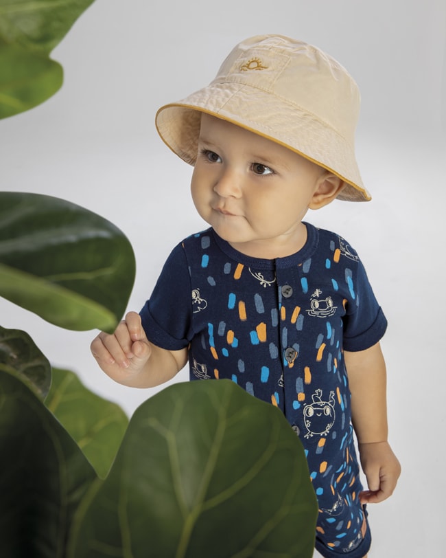 Macaquinho Bebê Estampado Menino ReiRex Oxford-4f32071c-ac90-4b07-8a3e-7dee351ec615