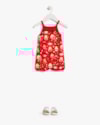 Macaquinho Bebê Menina Estampa Abelhinha - Kely Kety - Tomato-eacc9bac-502e-4c51-8b43-ea5acf126e81