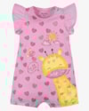 Macaquinho Bebê Menina Estampa Girafa - Kely Kety - Rosa-85fd1b16-2c8c-46ac-84fd-05e45df332a6