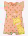 Macaquinho Bebê Menina Estampa Girafa - Kely Kety - Salmão-c928df26-94cb-4b42-8ca2-ce3b78bab60f