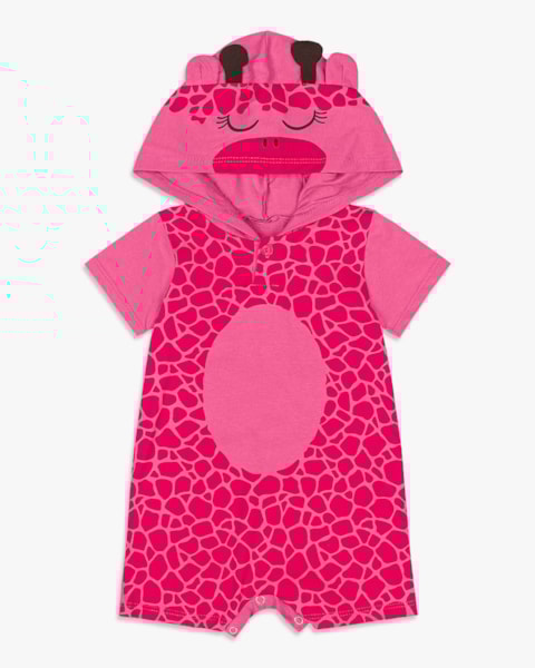 Macaquinho Bebê Menina Interativo Estampa Girafa - Kely Kety - Blossom