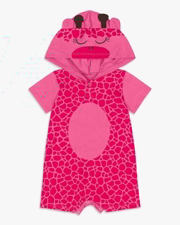 Macaquinho Bebê Menina Interativo Estampa Girafa - Kely Kety - Blossom