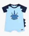 Macaquinho Bebê Menino com Estampa Dino e Escamas - ReiRex - Azul-ab3e59c1-6f81-4aa5-8d01-7871114ca3d7