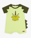 Macaquinho Bebê Menino com Estampa Dino e Escamas - ReiRex - Matcha-13c90f0e-bbd6-4b4c-a782-390e4b291747