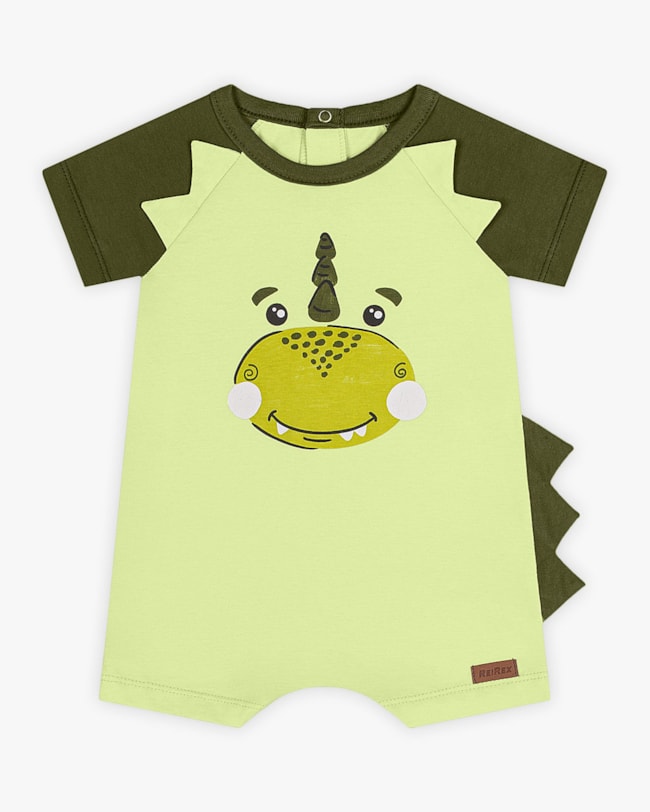 Macaquinho Bebê Menino com Estampa Dino e Escamas - ReiRex - Matcha-3dc9d6e4-9fdb-45b7-b462-f42e493d8f5d