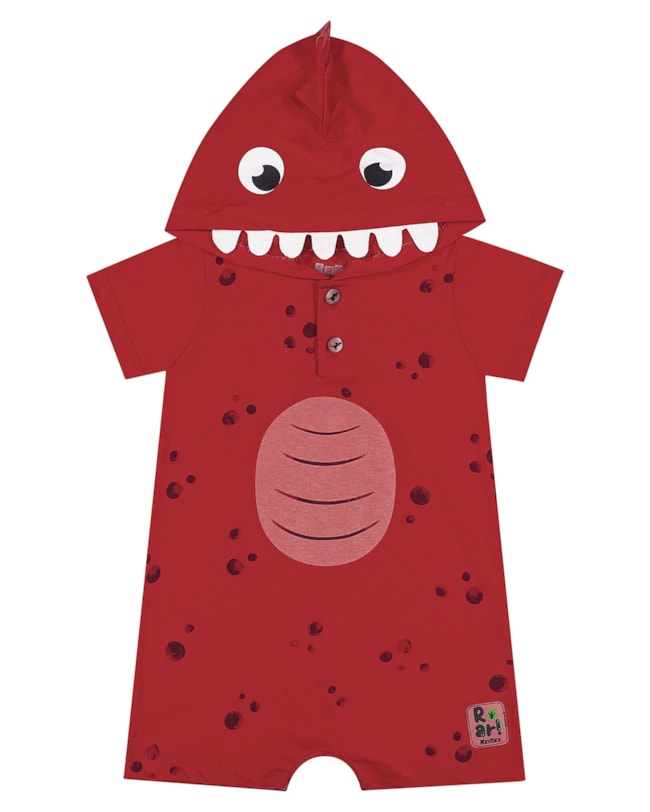Macaquinho Bebê Menino Dino Divertido ReiRex Tomato-32e90f97-b4ca-4f08-9b4a-1c4a66d7d1b3