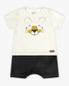 Macaquinho Bebê Menino Estampa Tigre - ReiRex - Natural-5bb8a4a5-db22-467f-9ea4-5503325f0771