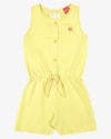 Macaquinho Infantil Menina com Botões e Amarração - Kely Kety - Amarelo-8c706ed4-e985-4d22-857b-57da38cddb62