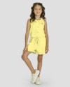 Macaquinho Infantil Menina com Botões e Amarração - Kely Kety - Amarelo-78abc867-4751-4613-9d9e-83fd206c93f8