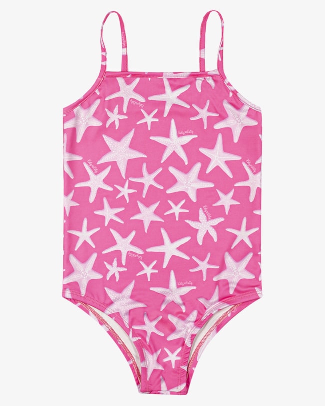 Maiô Infantil Alça Fina Estampado UV 50+ - Kely Kety - Rosa-11d5d97c-74e0-4f91-8a41-854cbf6b26ff