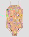 Maiô Infantil Estampado com Alças Finas UV 50+ Kely Kety Laranja-663685c0-c609-415c-82e5-40e1535d7ac7