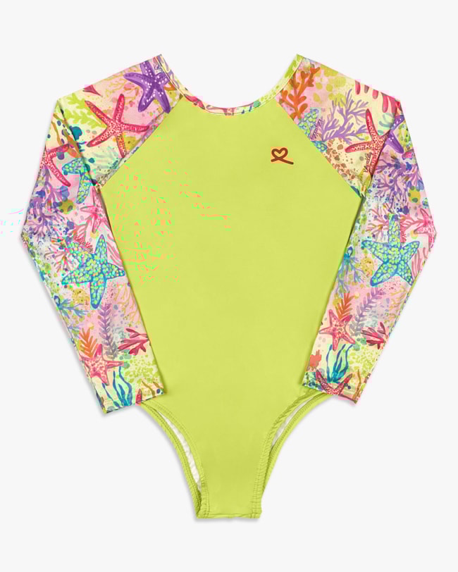 Maiô Infantil Manga Longa  com Estampa - Kely Kety - Citrus-8151e94a-9dc2-4eeb-bf06-c490eab91558