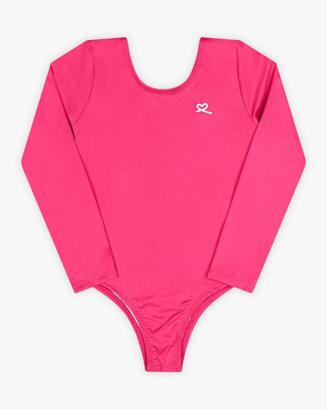 Maiô Infantil Manga Longa com Proteção UV - Kely Kety - Rosa-11ff1197-da5d-4546-b3dd-d1a23cceb54c