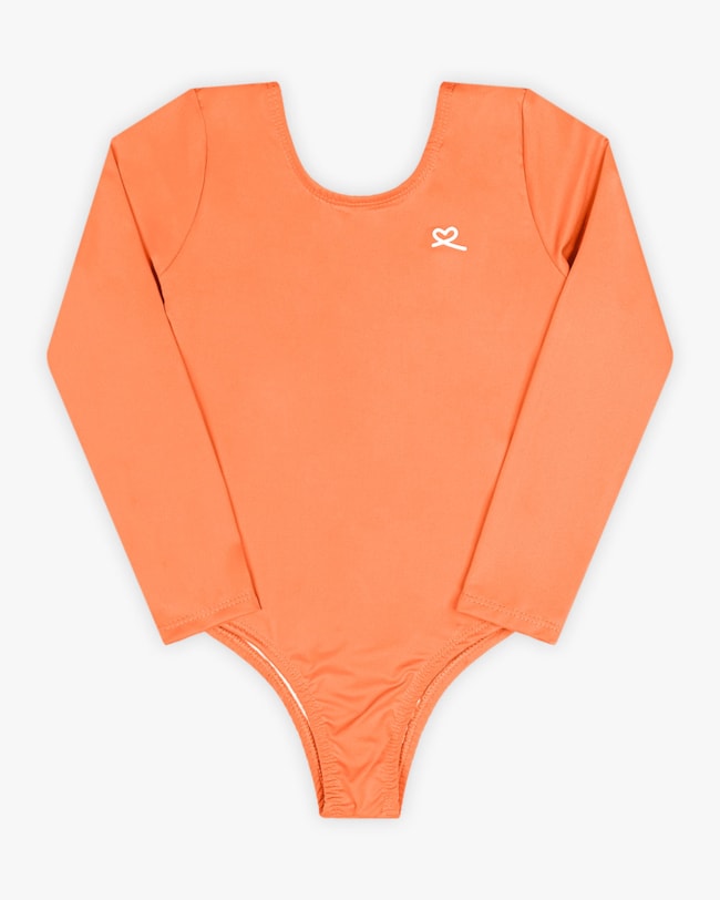 Maiô Infantil Manga Longa com Proteção UV - Kely Kety - Tangerina-00d8619f-2662-4bce-99f3-6b16d9ad7070