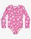 Maiô Infantil Manga Longa Estampado UV 50+ - Kely Kety - Rosa-714742be-ce12-42c6-9408-a6bb2b5ff68f