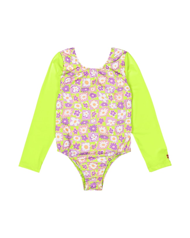 Maiô Manga Longa Estampado Infantil Menina Kely Kety-a40debf2-b418-4cae-9313-a16fbd53ebc9