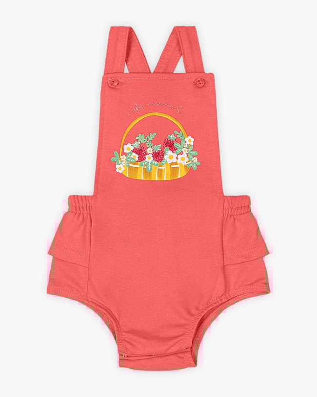 Maquinho Bebê Menina em Moletinho - Kely Kety - Lagosta-739aea0e-1e08-4668-85f4-0a8d5e43d640