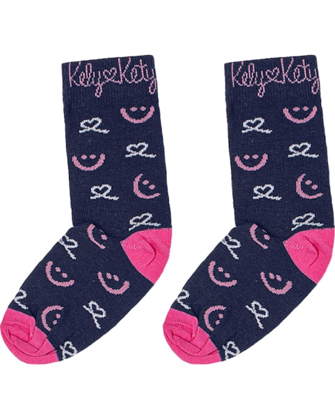 Meia Cano Alto Menina Kely Kety Algodão