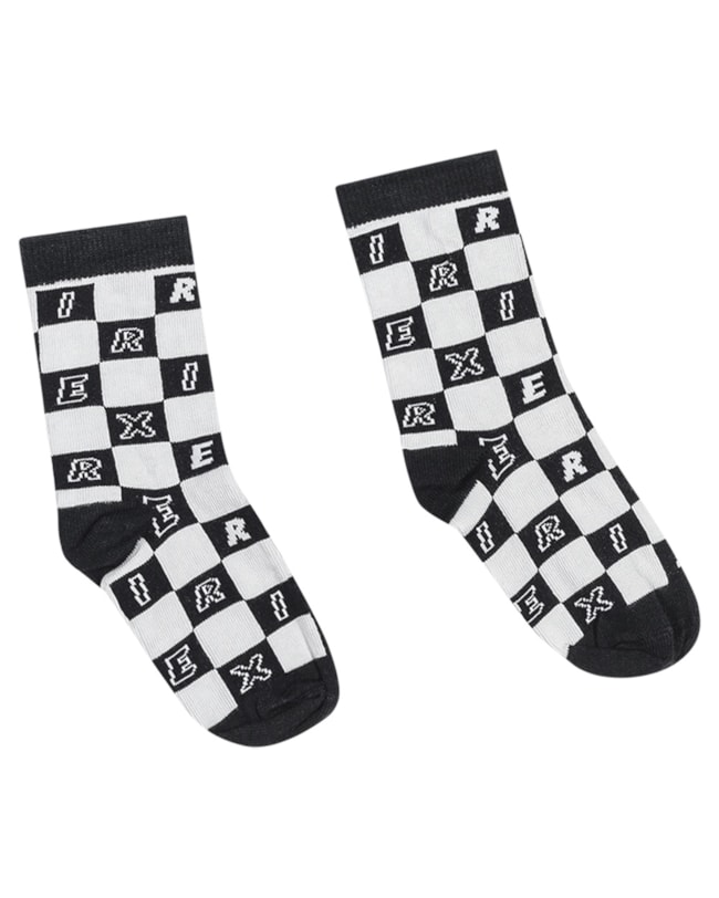 Meia Infantil Menino Estampada ReiRex - Preto-6ae395ac-3d0f-4a37-ad9d-b4a2e862de5b