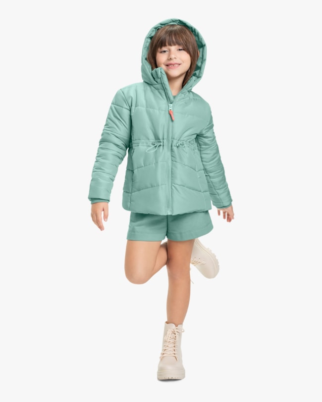 Parka Puffer Infantil Menina Kely Kety -Verde-540dc1be-72eb-4737-82f7-a3ce83cb9323