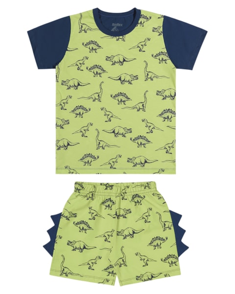 Pijama Interativo Menino ReiRex que Brilha no Escuro