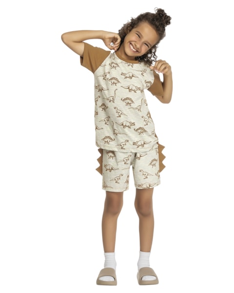Pijama Interativo Menino ReiRex que Brilha no Escuro