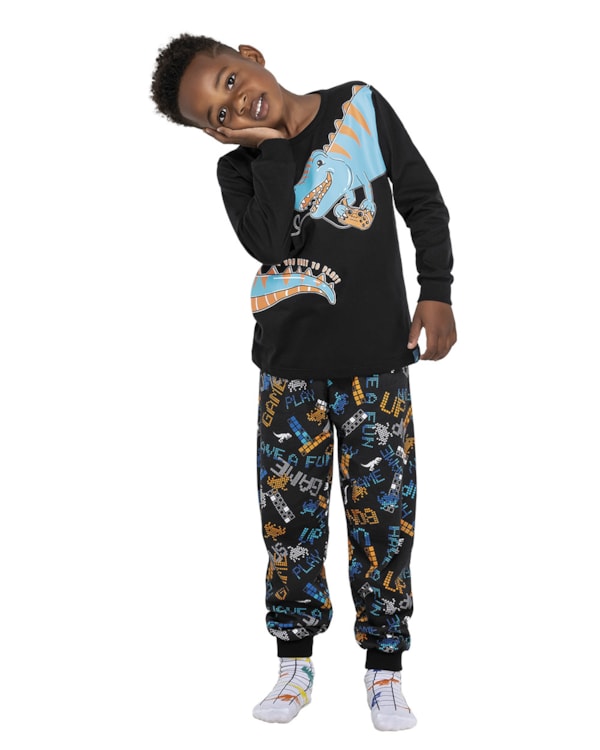 Pijama Menino ReiRex Dinossauro