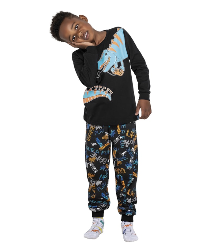 Pijama Menino ReiRex Dinossauro-43cd1731-a497-48b4-964e-e43f784d4cdc