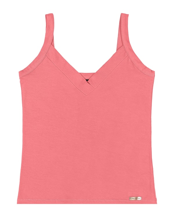 Regata Básica Canelada Cereja Rosa