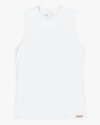 Regata Básica Canelada com Gola Alta - Cereja Rosa - Branco-cb449226-7827-4b44-b7f9-fea17b032f61