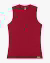 Regata Básica Feminina Canelada com Gola Alta - Cereja Rosa - Cherry Red-60e52407-5e67-4675-9b73-d7e6341987bc