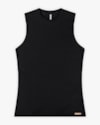 Regata Básica Feminina Canelada com Gola Alta - Cereja Rosa - Preto-b2af7d2a-b02c-4bf2-a066-05e612bb310e