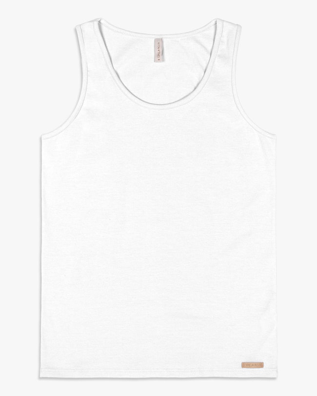 Regata Básica Feminina em Cotton - Cereja Rosa - Branco-63e73cb9-605b-4d0e-8f7f-b02198b2334d