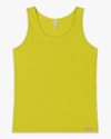 Regata Básica Feminina em Ribana Canelada - Cereja Rosa - Aspargo-21aff989-09f1-49f4-adbd-e07bbbb387d5