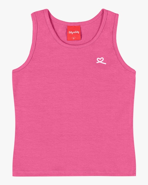 Regata Básica Feminina Infantil em Cotton - Kely Kety - Blossom