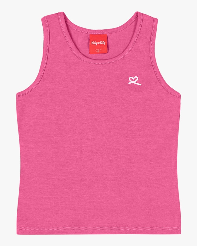 Regata Básica Feminina Infantil em Cotton - Kely Kety - Blossom-e9781feb-f3fd-4614-8751-671c60e2bd58