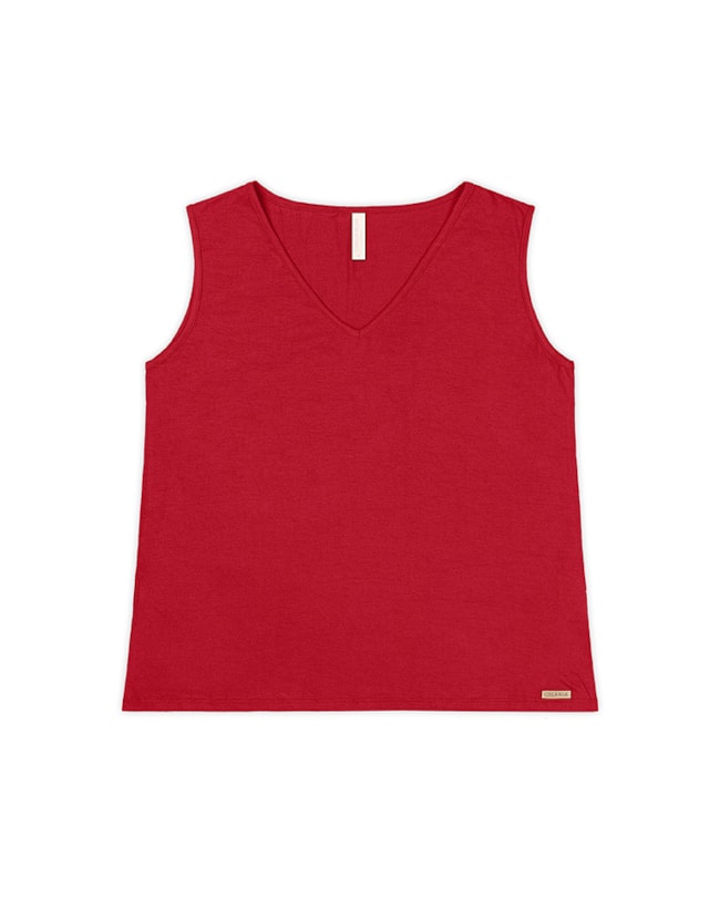 Regata Básica Feminina Plus Size Cereja Rosa-3339dc1a-3b6b-4823-8c7a-951487401f84