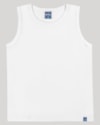 Regata Básica Infantil Masculino em Meia Malha - ReiRex - Branco-a1149c32-f9ea-494a-9489-85239abc10ce