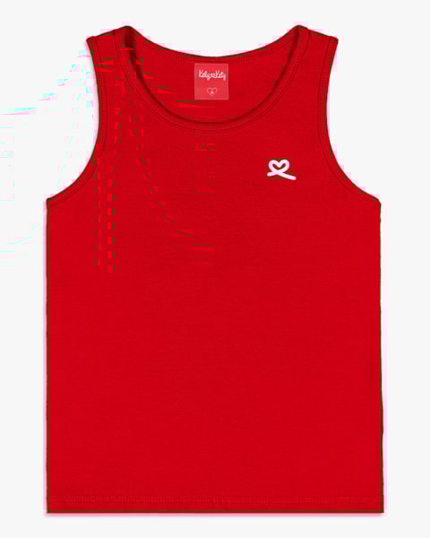 Regata Básica Infantil Menina em Cotton- Kely Kety -Tomato